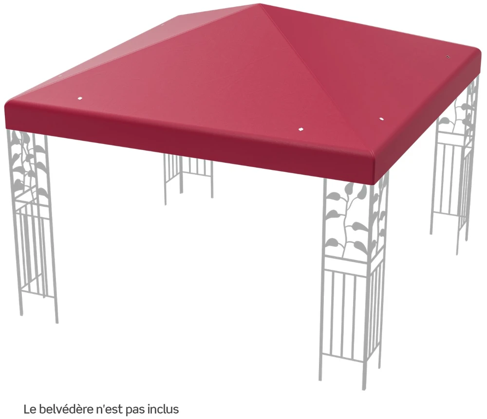 Promotions Paviljono pakaitinis stogelis 300x300 cm vyno spalvos