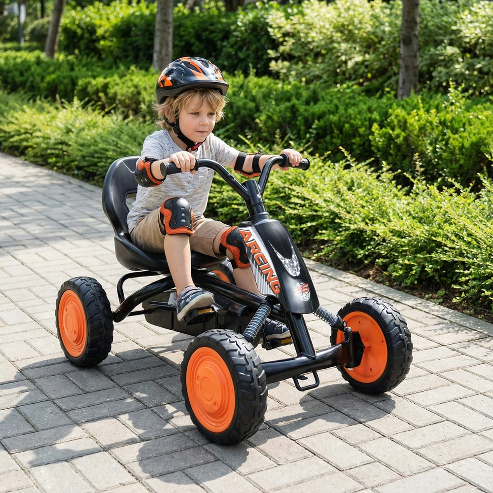 Promotions Pedalinis Go-Kartas 84x57x55 cm Juodas Metalinis Rėmas