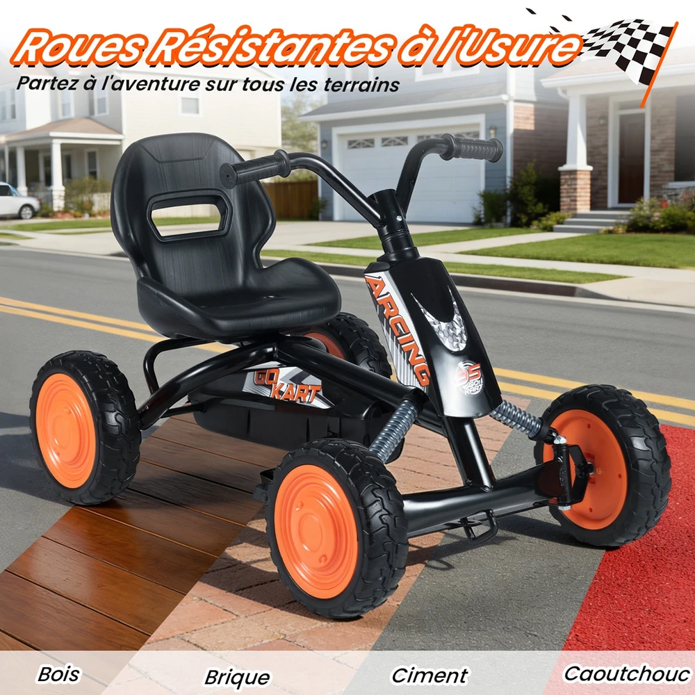 Promotions Pedalinis Go-Kartas 84x57x55 cm Juodas Metalinis Rėmas