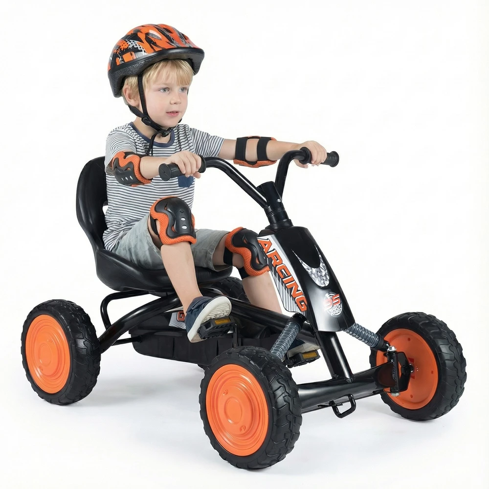 Promotions Pedalinis Go-Kartas 84x57x55 cm Juodas Metalinis Rėmas