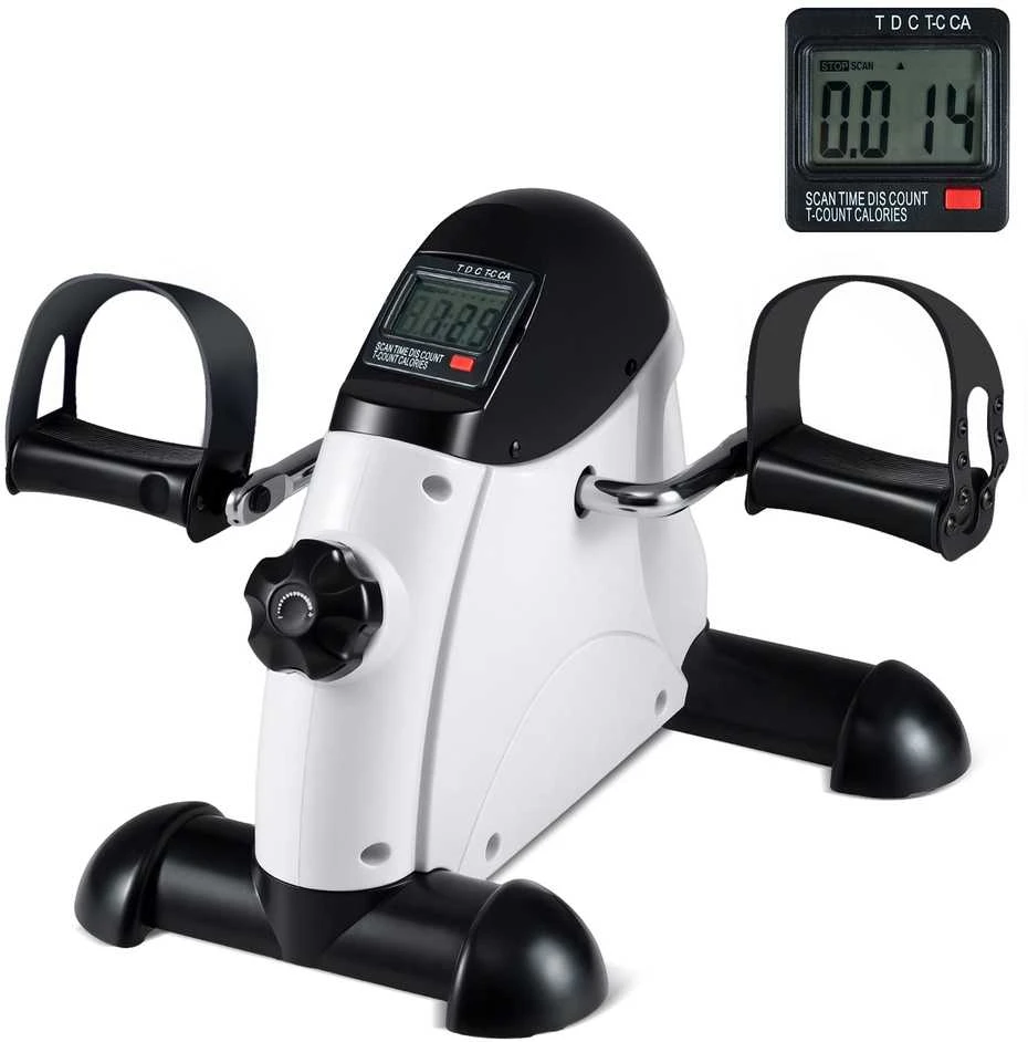 Promotions Pedalų treniruoklis 39x35x30 cm baltas, LCD ekranas, nešiojama fitneso įranga