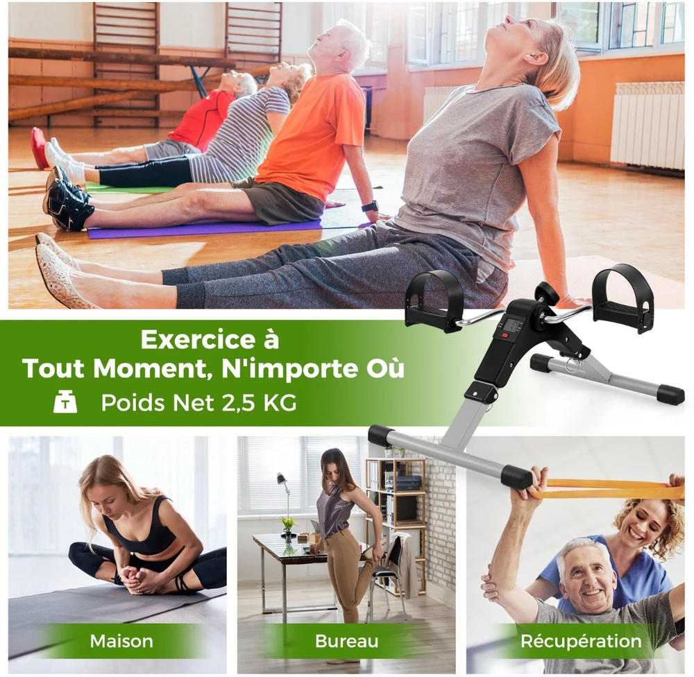 Promotions Po stalu esantis treniruoklis su LCD ekranu juodas