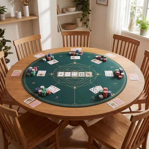 Promotions Pokerio kilimėlis 100 cm žalias, guminė pagrindas
