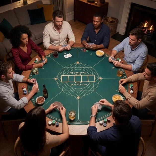 Promotions Pokerio kilimėlis 100 cm žalias, guminė pagrindas