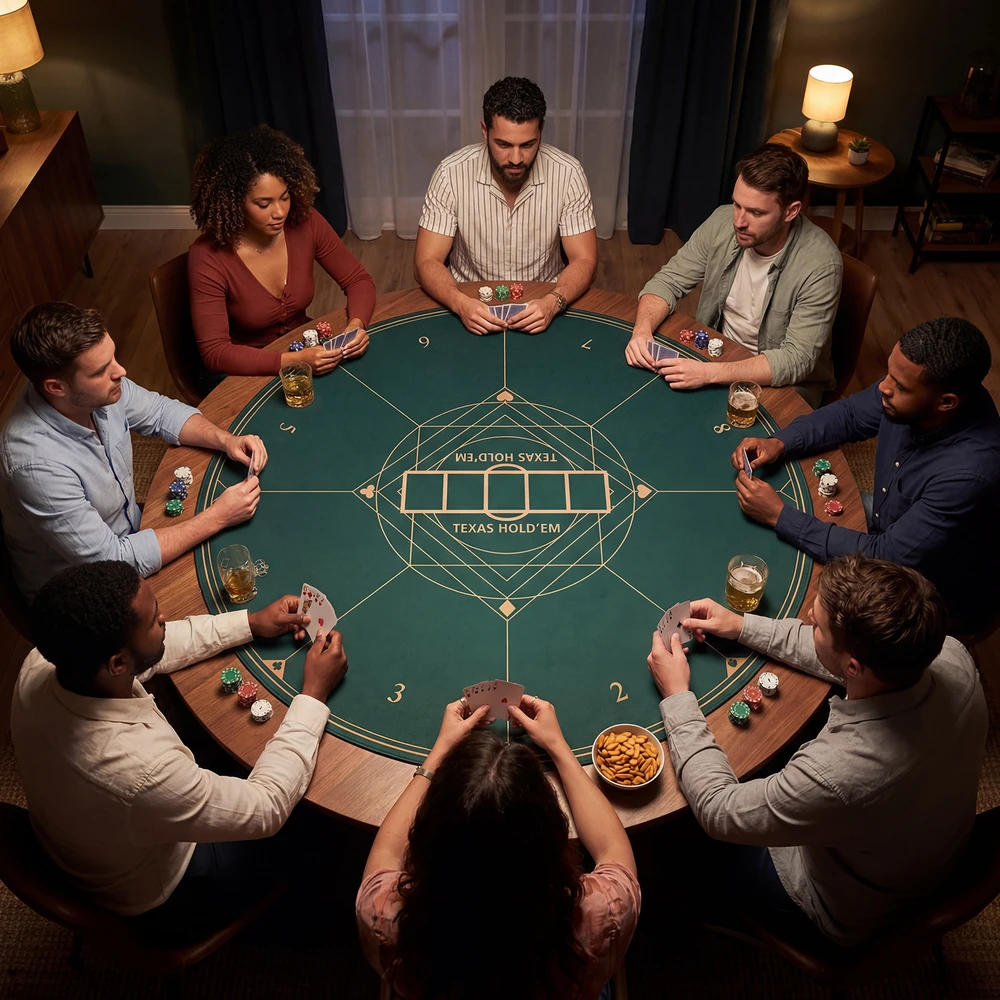 Promotions Pokerio kilimėlis 120 cm žalias guminis