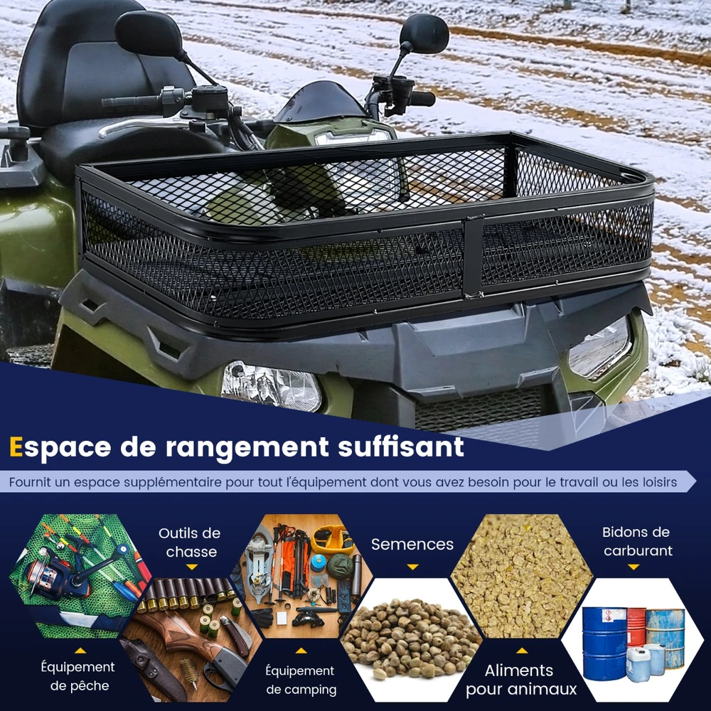 Promotions Priekinis ATV krepšys, įkraunamas iš priekio, 92x44x16,5 cm, juodas