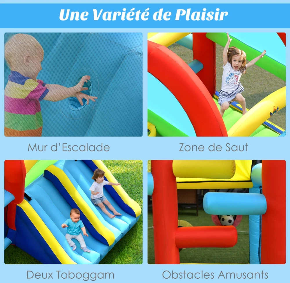 Promotions Pripučiamas batutas su dviem čiuožyklomis 424x300x240 cm