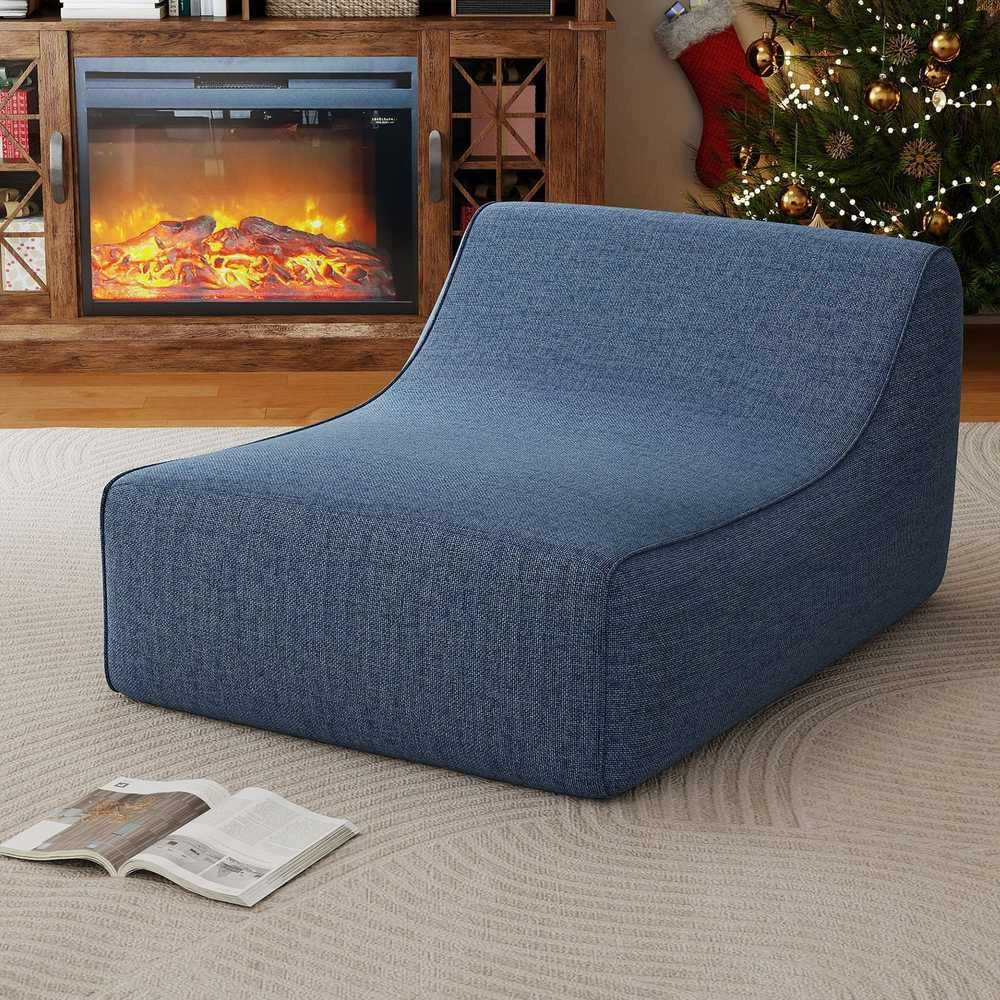Promotions Pripučiamas poilsio krėslas, 126x106x66 cm, mėlynas, nuimamas užvalkalas
