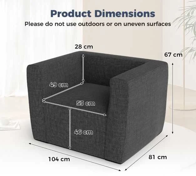Promotions Pripučiamoji sofa 104x81x67 cm pilka, nuimamas užvalkalas