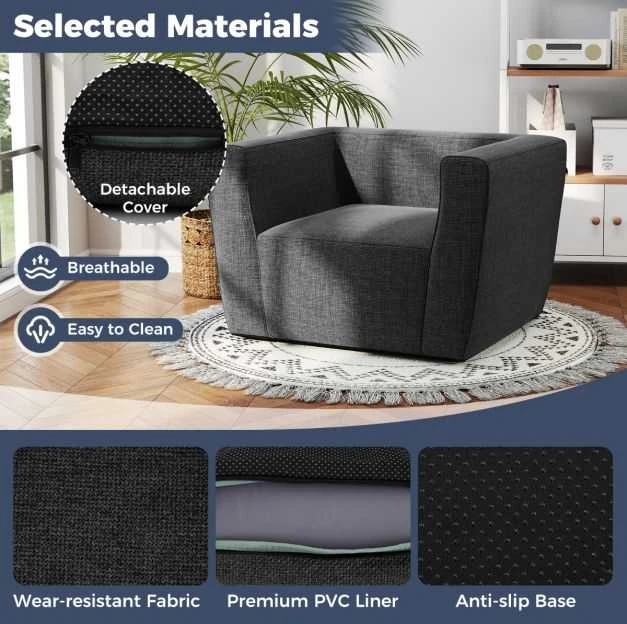 Promotions Pripučiamoji sofa 104x81x67 cm pilka, nuimamas užvalkalas