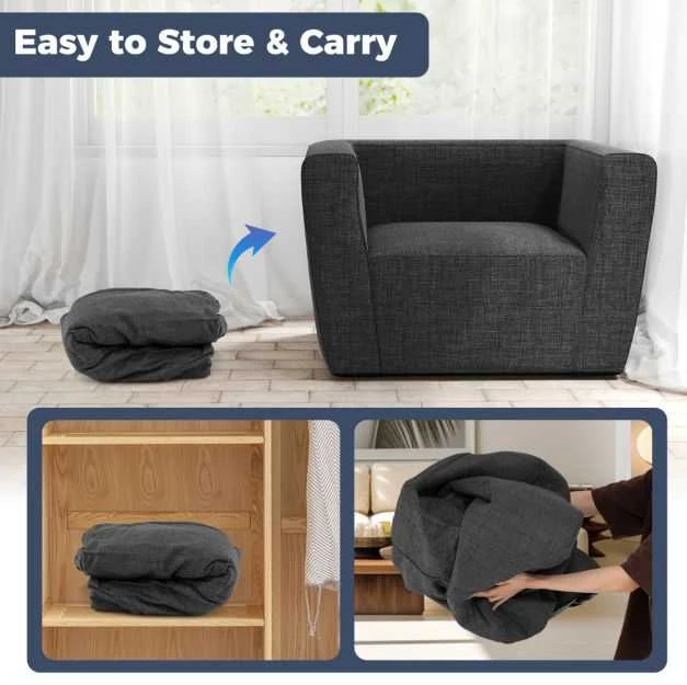 Promotions Pripučiamoji sofa 104x81x67 cm pilka, nuimamas užvalkalas
