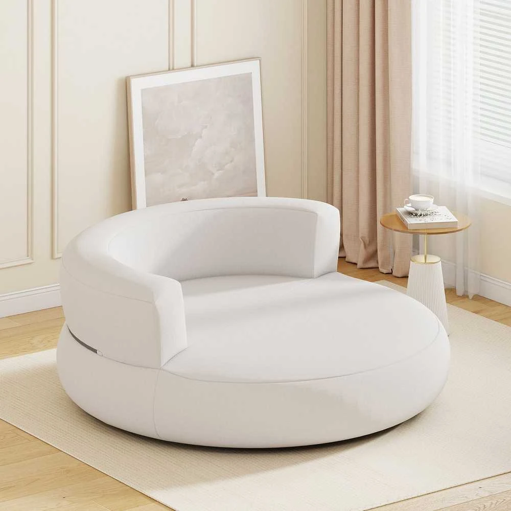 Promotions Pripučiamoji sofa, 160x164x61,5 cm, balta