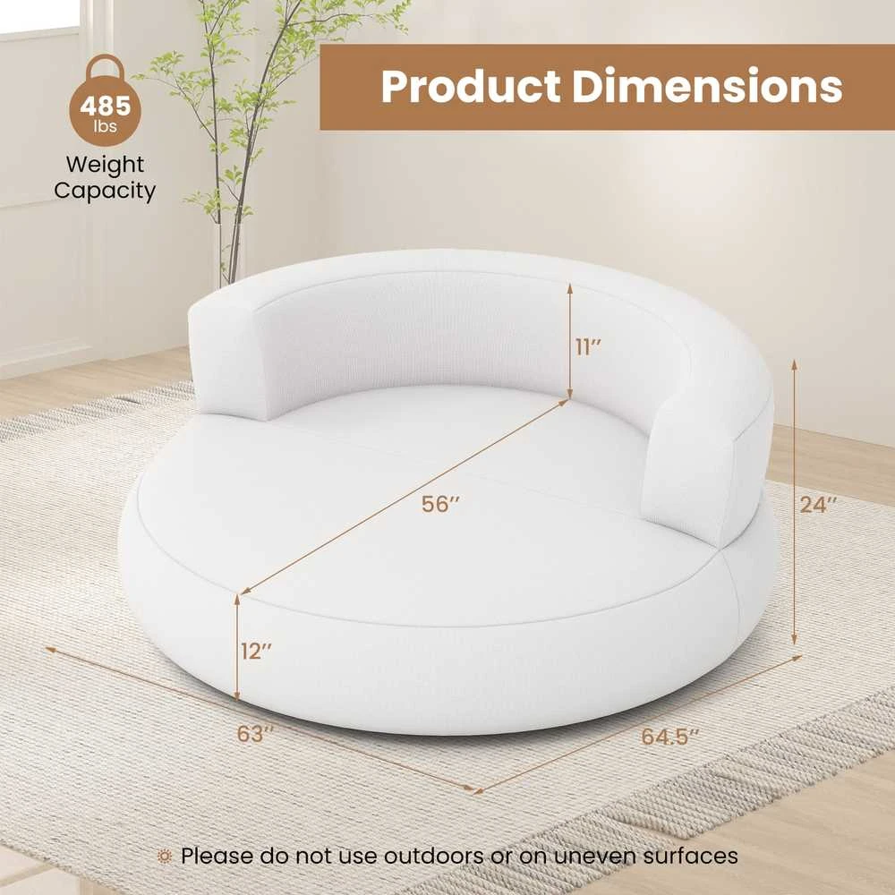 Promotions Pripučiamoji sofa, 160x164x61,5 cm, balta