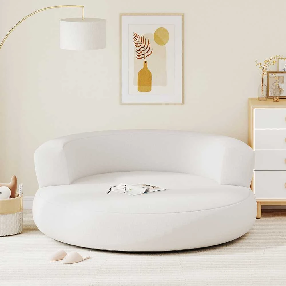 Promotions Pripučiamoji sofa, 160x164x61,5 cm, balta