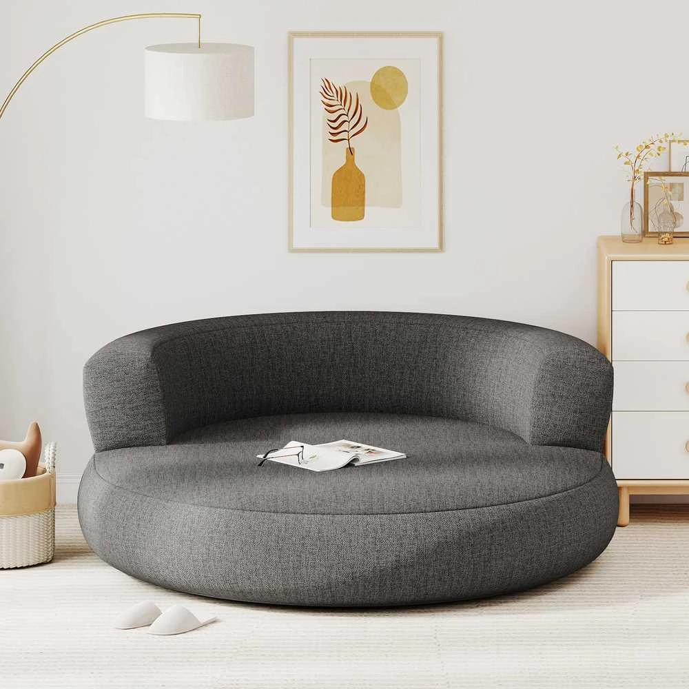 Promotions Pripučiamoji sofa 160x164x61,5 cm pilka, nuimamas užvalkalas