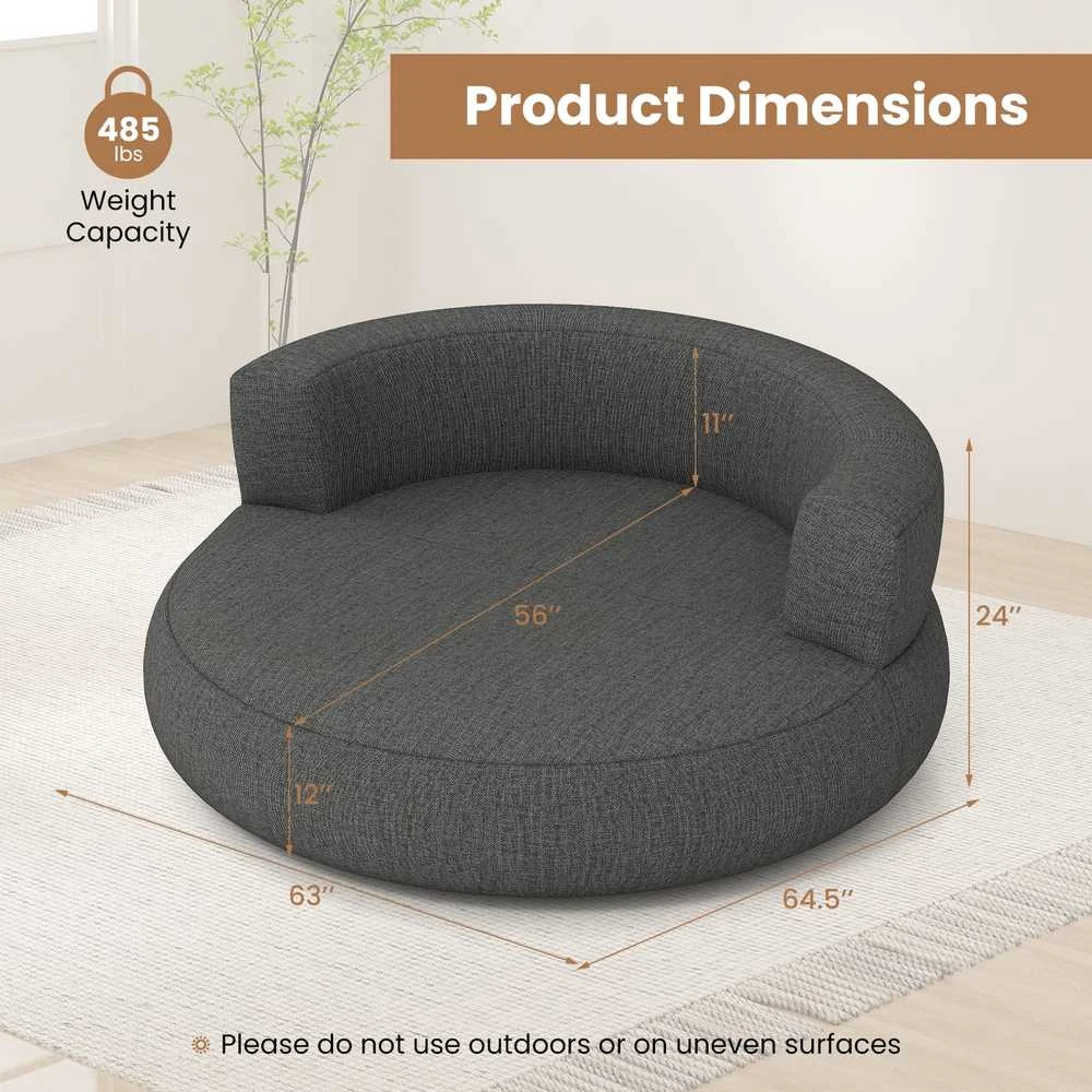 Promotions Pripučiamoji sofa 160x164x61,5 cm pilka, nuimamas užvalkalas