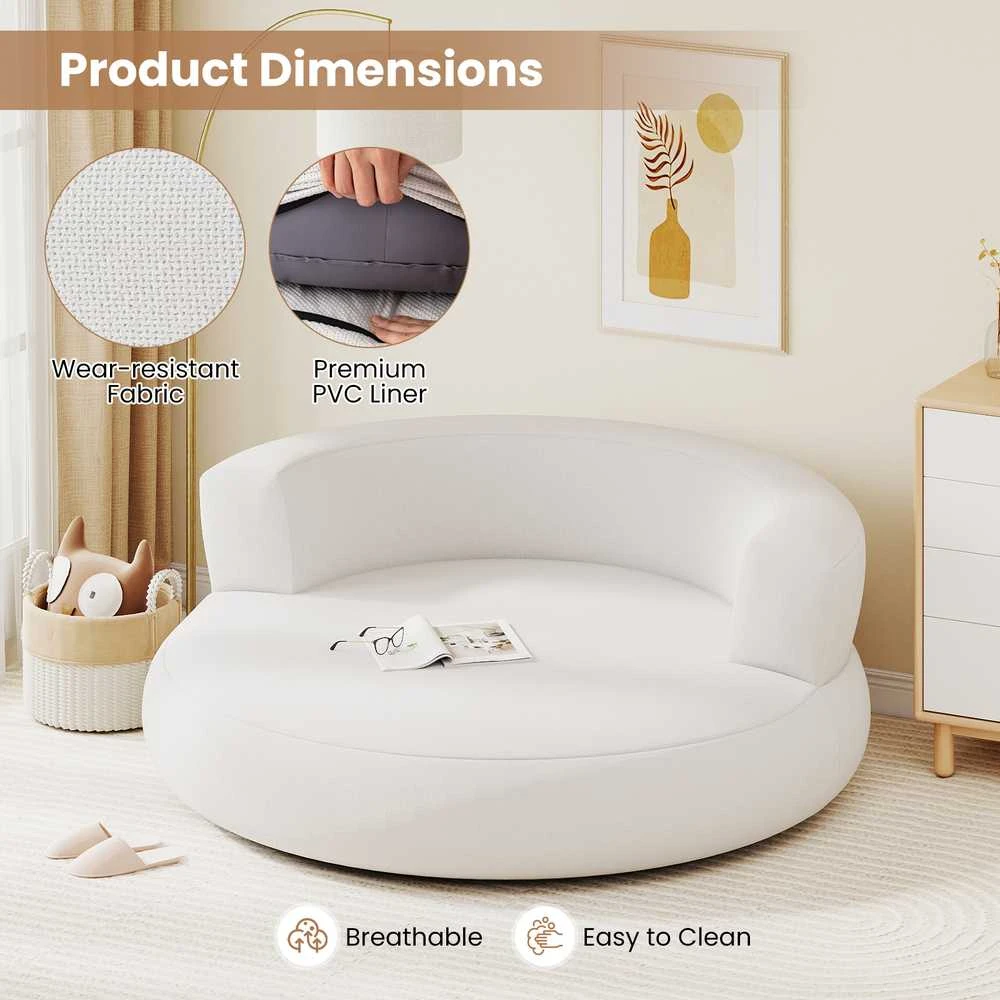 Promotions Pripučiamoji sofa, 160x164x61,5 cm, balta
