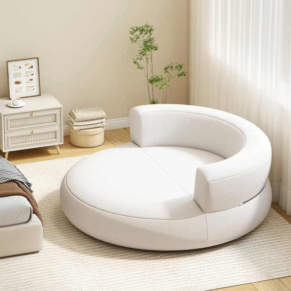Promotions Pripučiamoji sofa, 160x164x61,5 cm, balta