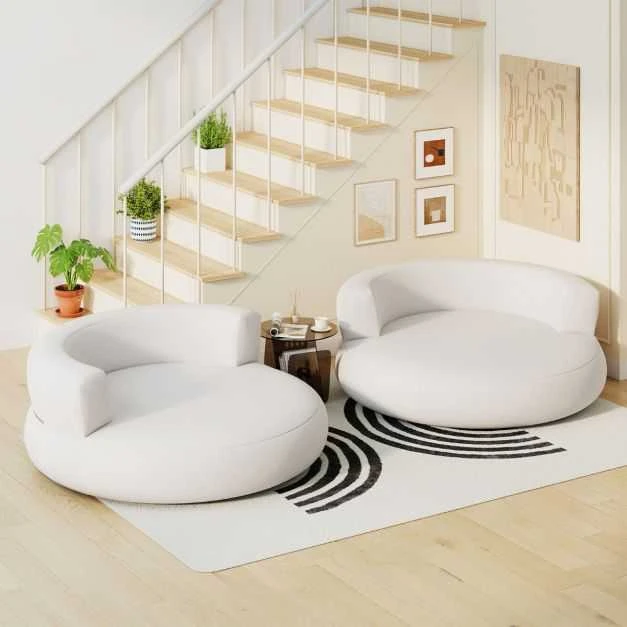 Promotions Pripučiamoji sofa, 160x164x61,5 cm, balta