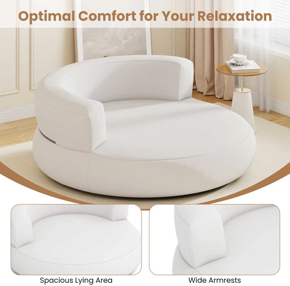 Promotions Pripučiamoji sofa, 160x164x61,5 cm, balta