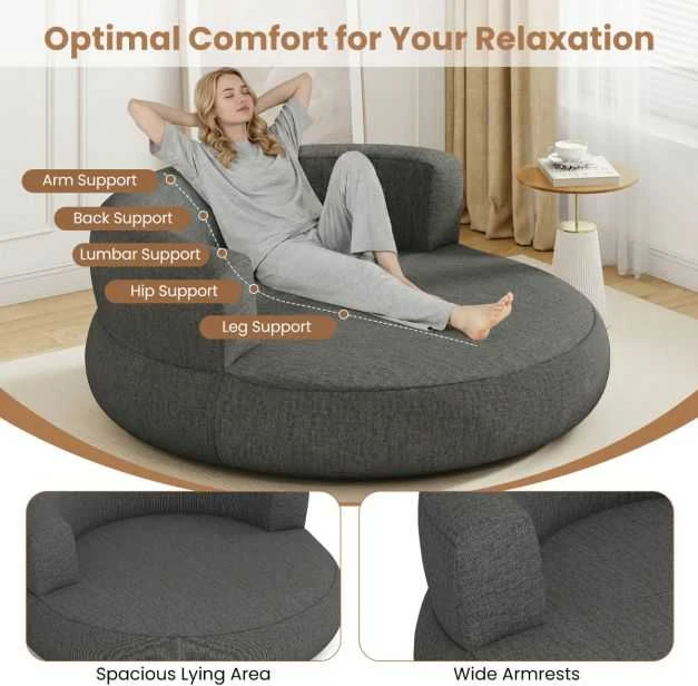 Promotions Pripučiamoji sofa 160x164x61,5 cm pilka, nuimamas užvalkalas
