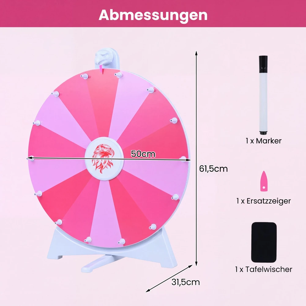 Promotions Prizo ratas 14 skylių 50.8x31.8x61 cm rožinis