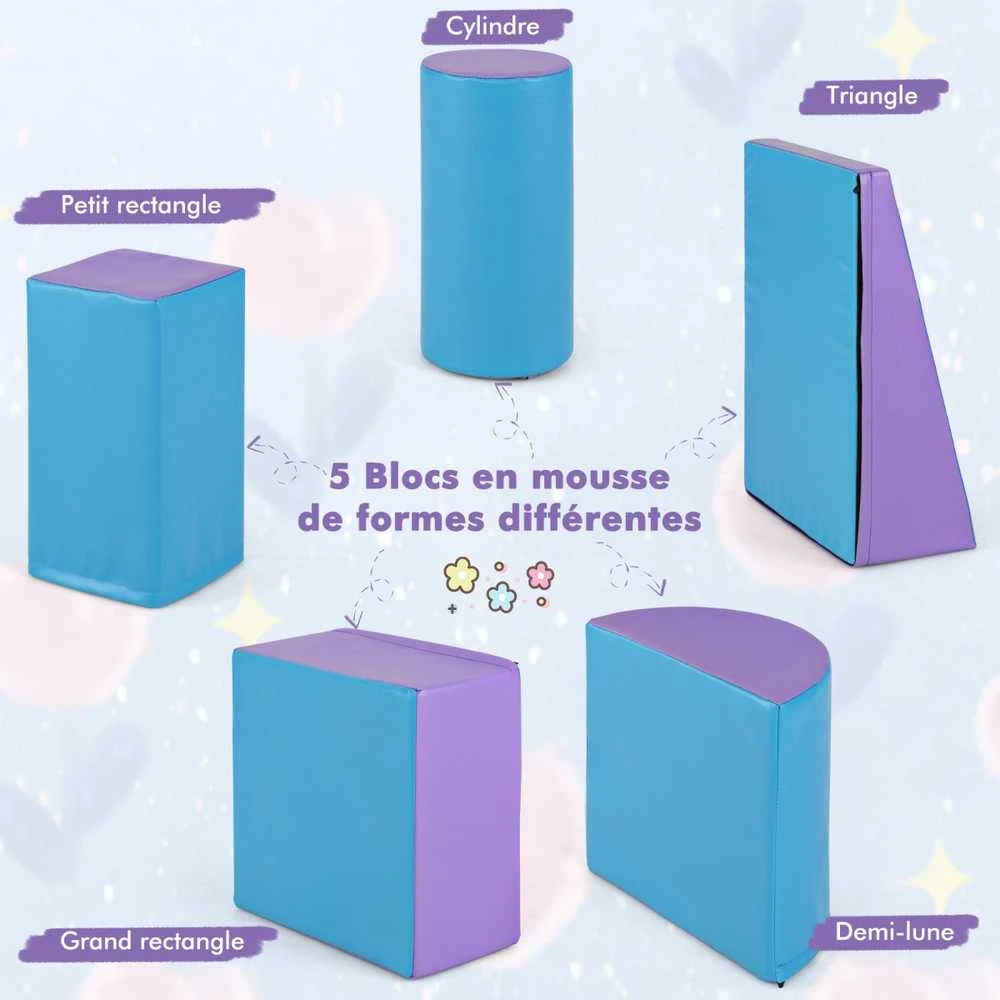 Promotions Putų statybiniai blokeliai, 39.9x39.9x20.3 cm, violetinė raudona tamsiai mėlyna žalia