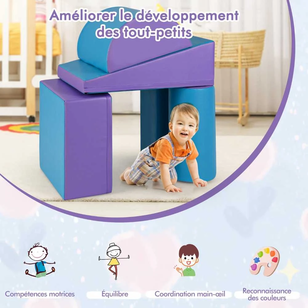 Promotions Putų statybiniai blokeliai, 39.9x39.9x20.3 cm, violetinė raudona tamsiai mėlyna žalia