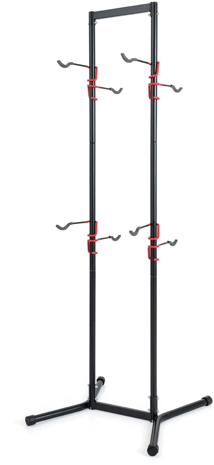 Promotions Reguliuojama dviračių laikymo stovas 4 dviratėms 76,2x73,7x215,9 cm juodas