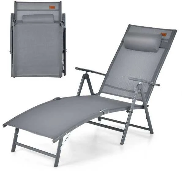Promotions Saulės gultas, 142x61x103 cm, Pilka