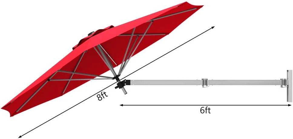 Promotions Lauko skėtis, 243.8x182.9 cm, mėlynas