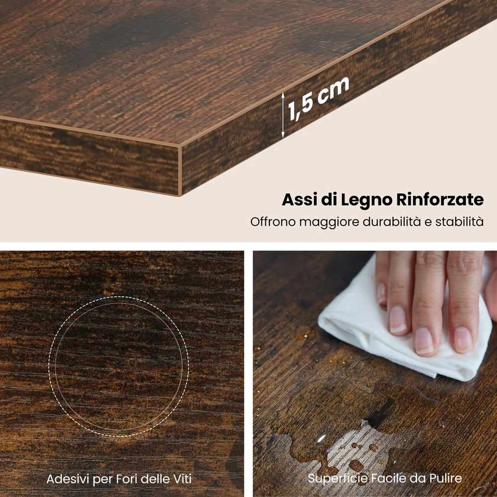 Promotions Sieninė lentyna 30x21,5x129 cm rudos medienos