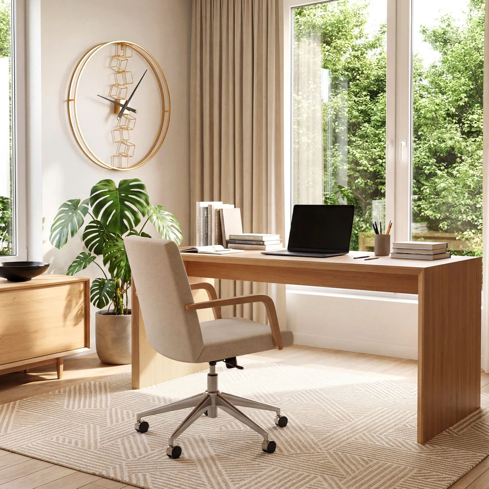 Promotions Sieninis laikrodis 68.6x68.6x7.6 cm Geltonas Metalas