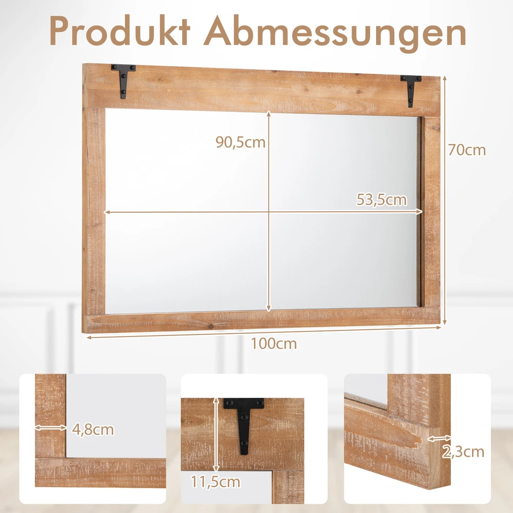 Promotions Sieninis veidrodis 99x70 cm natūralus