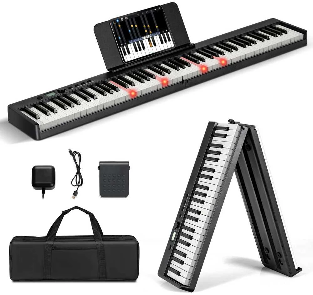 Promotions Skaitmeninis klaviatūra, Sulankstoma elektroninė klaviatūra, 126x30x22.5 cm, Juoda
