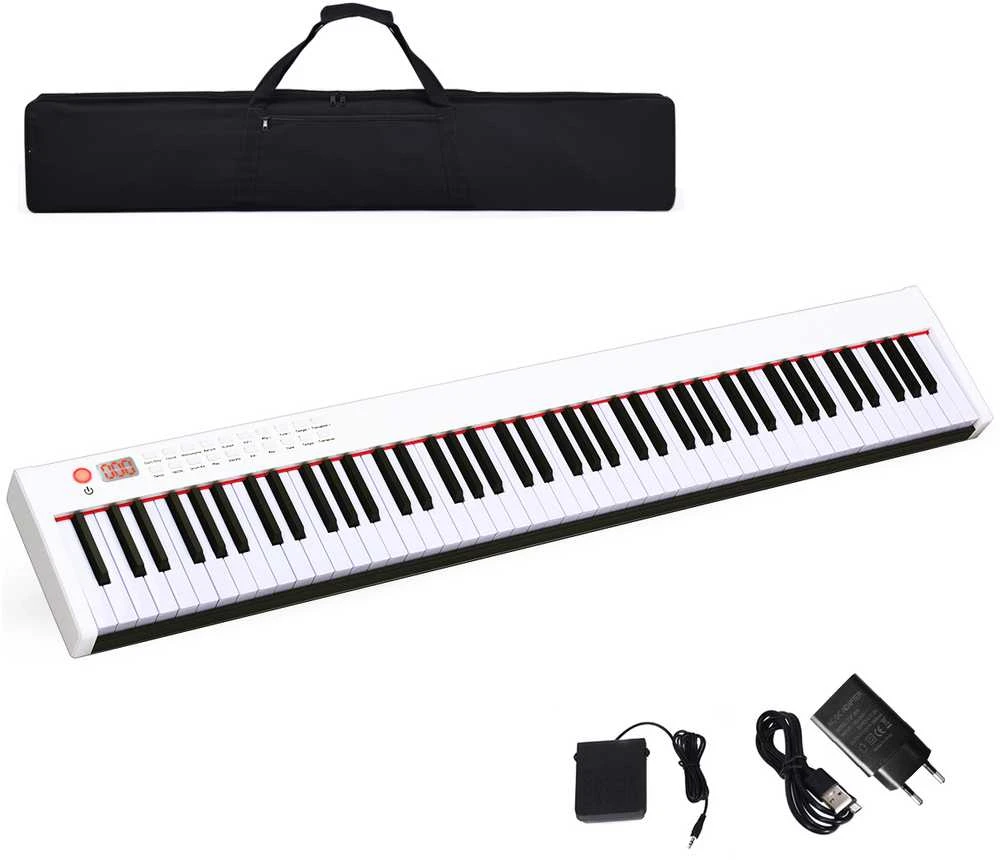 Promotions Skaitmeninis pianinas, 127x21,5x6,5 cm, juoda ir balta