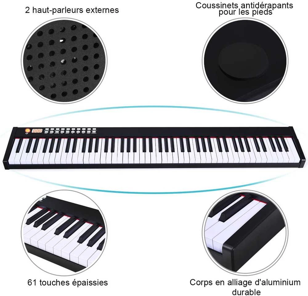 Promotions Skaitmeninis pianinas, 127x21,5x6,5 cm, juodas