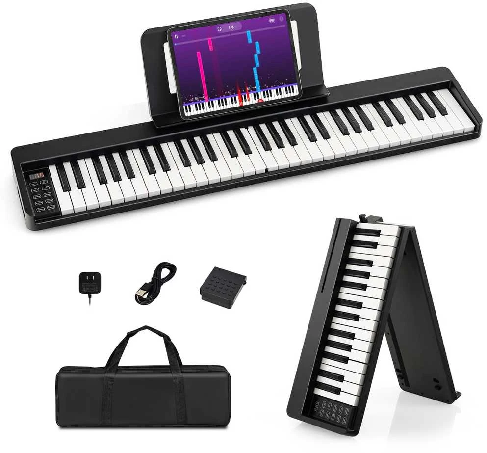 Promotions Skaitmeninis pianinas, 61 klavišas, 90x13x5,5 cm, juodas