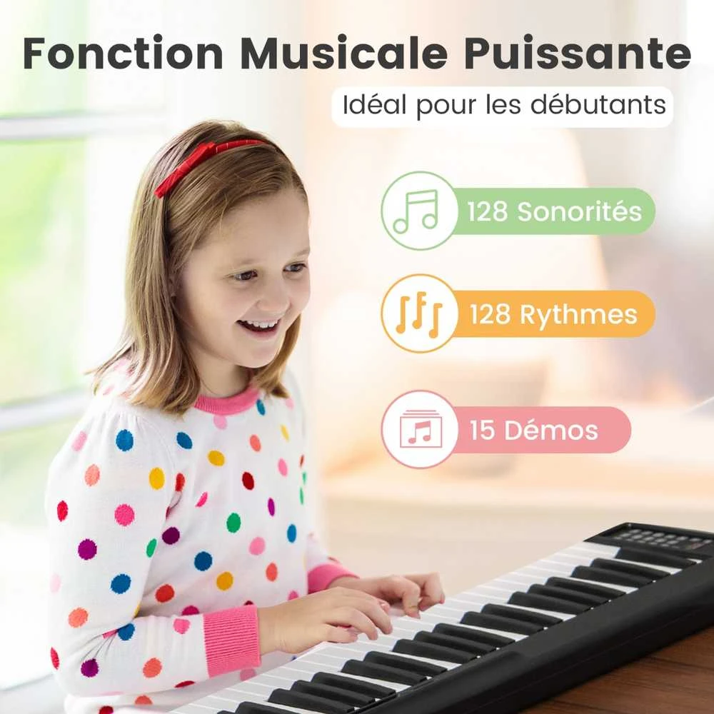 Promotions Skaitmeninis pianinas, Sulankstomas, 88 klavišai, 137x16,5x5 cm, Juoda ir balta