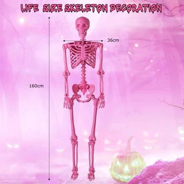 Promotions Helovino Skeletas, 158,8x35,6 cm, Rožinė