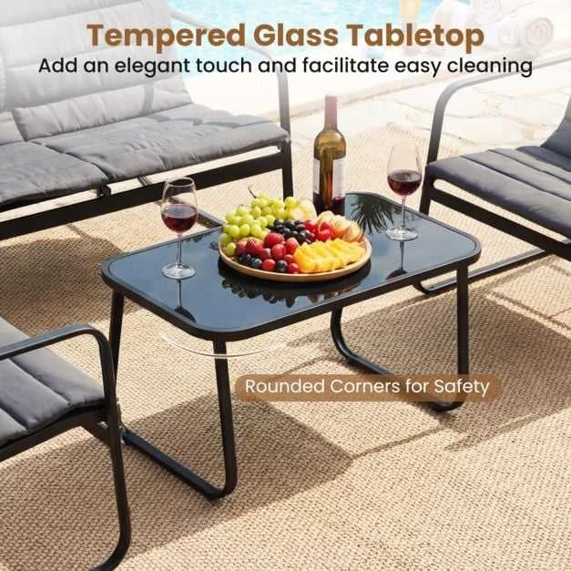 Lauko baldų komplektas Promotions Sodo baldų komplektas, 75x44x41 cm, pilka, metalas