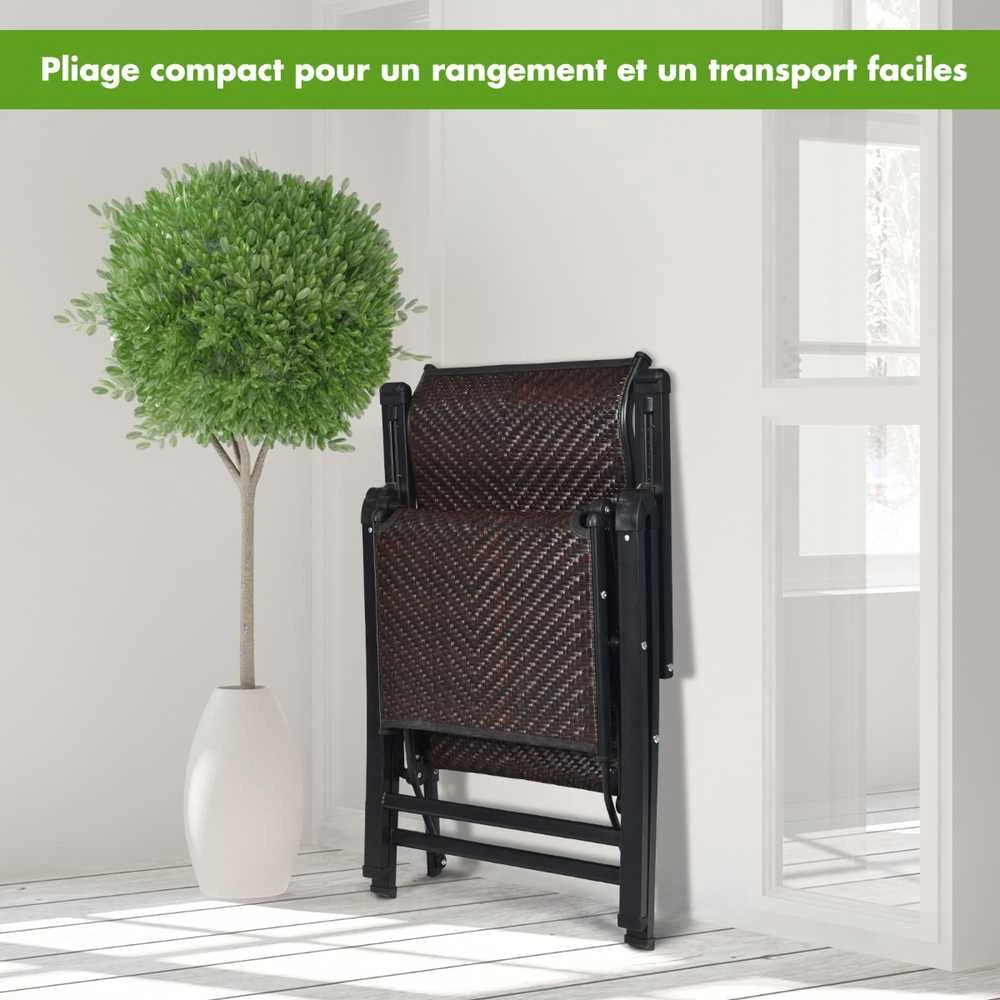 Promotions Sodo poilsio kėdė, 152x60x75 cm, Ruda