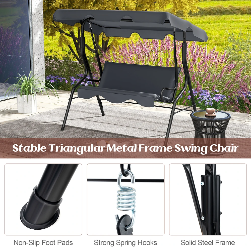 Promotions Sodo supynės 172x110x153 cm Pilka Plienas