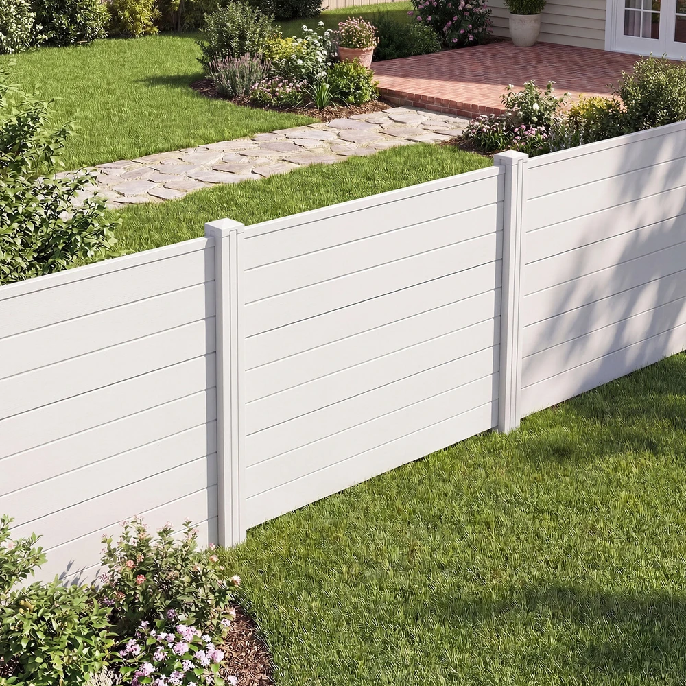 Promotions Sodo tvora L formos 2 vnt. 122x30 cm balta
