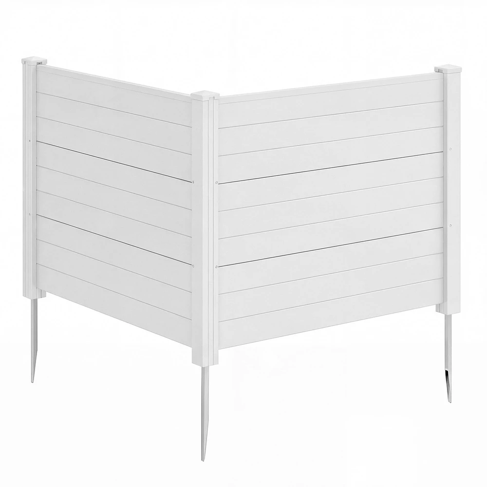 Promotions Sodo tvora L formos 2 vnt. 122x30 cm balta