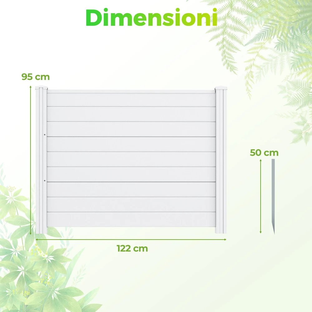 Promotions Sodo tvora L formos 2 vnt. 122x30 cm balta