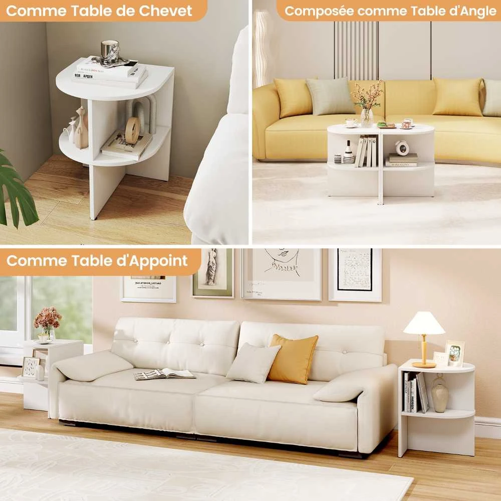Promotions Šoninis staliukas, 38x38x48,5 cm, baltas