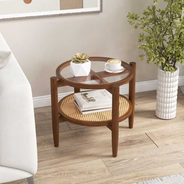 Promotions Šoninis staliukas, 55,9x55,9x45,7 cm, Rudas