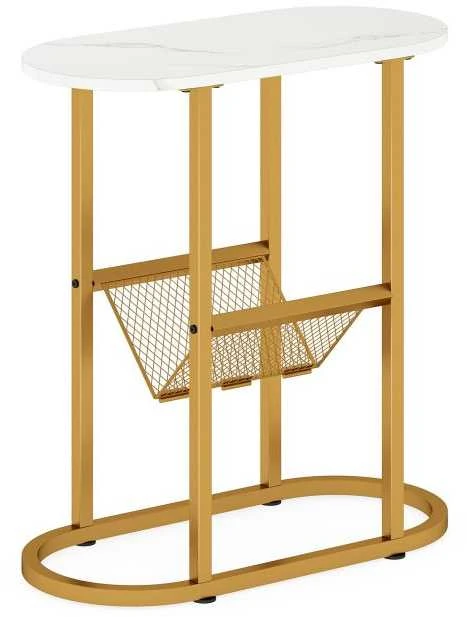 Promotions Šoninis staliukas, 58.4x27.9x64.8 cm, balta, plienas
