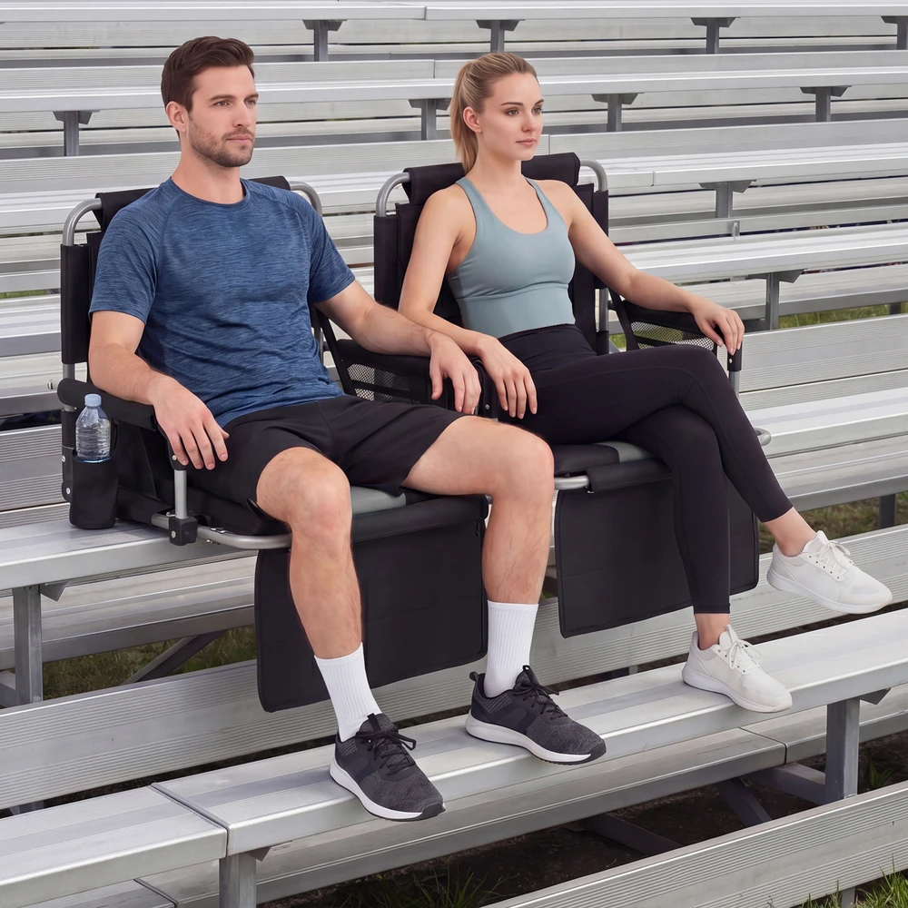 Promotions Stadium sėdynė 54x43x44 cm Pilka sulankstoma, su daiktadėže